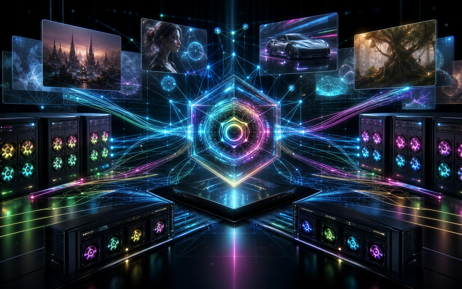AI GPU render infrastructure visual